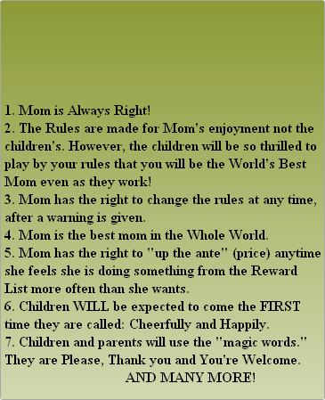 MOM RULES-Family rules for happiness