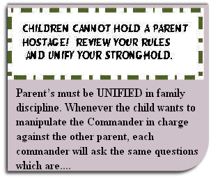 Children cannot hold a parent hostage!