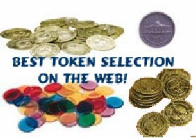 Best Token selection of plastic gold and multi-color coins-floridabestmom.com